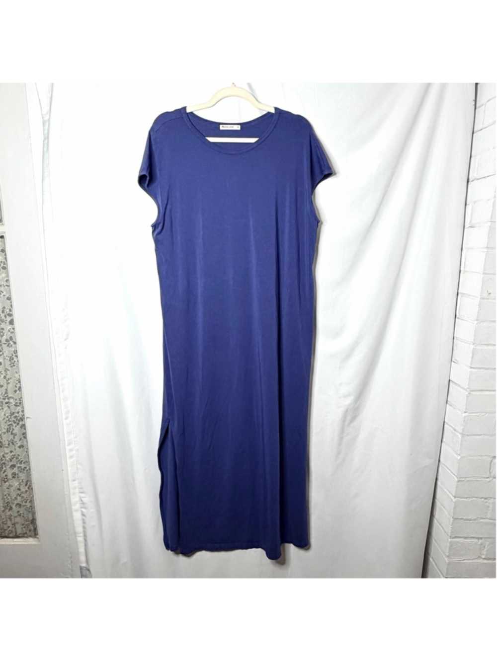 Women's Marine Layer Taylor Jersey Blue Maxi Dress XL